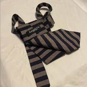 Striped Black and Tan Men's Kenneth Cole tie